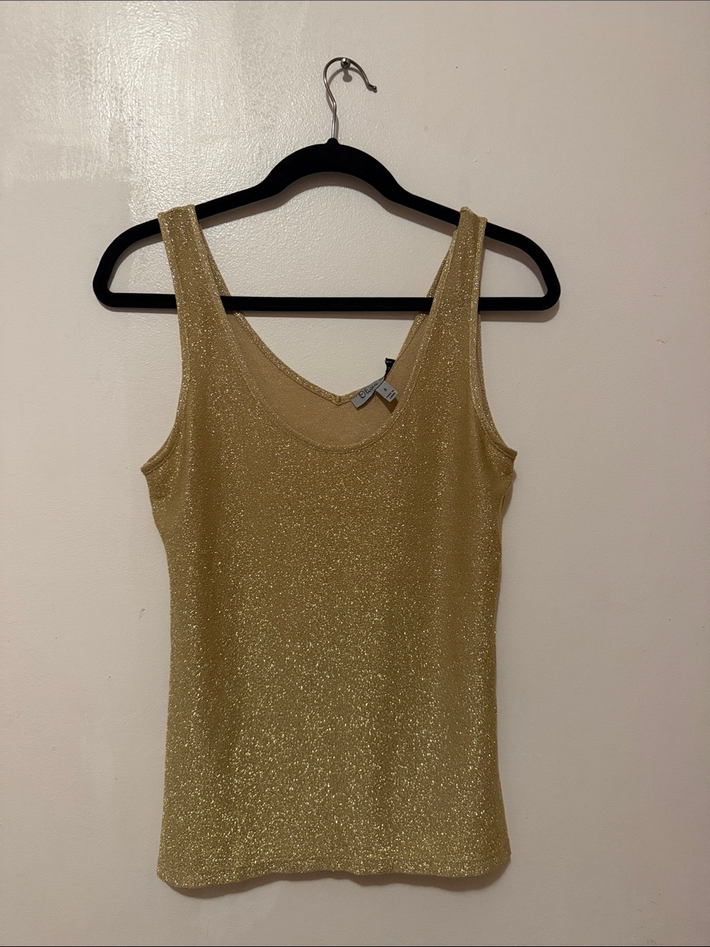 Olivia Sky Gold Metallic Tank Top